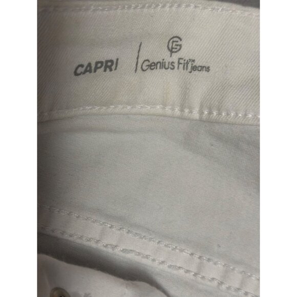 Lane Bryant Womens White Genius Fit Capri Jeans Size 18 Cotton Blend Back Pocket - Picture 4 of 8